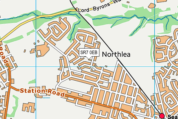 SR7 0EB map - OS VectorMap District (Ordnance Survey)