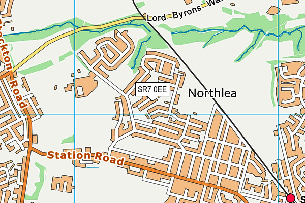 SR7 0EE map - OS VectorMap District (Ordnance Survey)