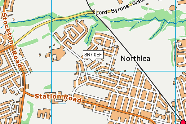 SR7 0EF map - OS VectorMap District (Ordnance Survey)