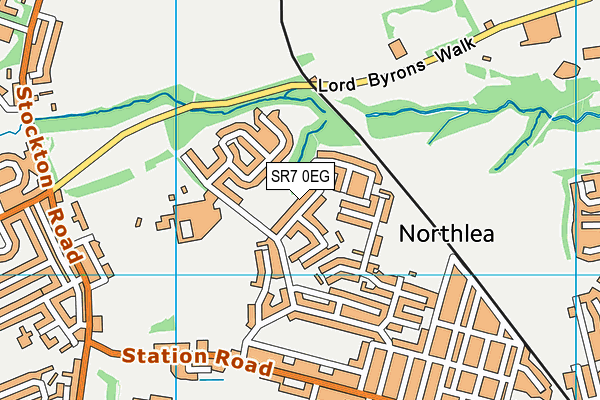 SR7 0EG map - OS VectorMap District (Ordnance Survey)
