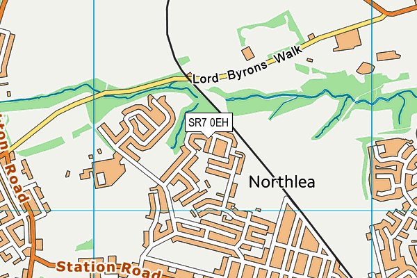 SR7 0EH map - OS VectorMap District (Ordnance Survey)