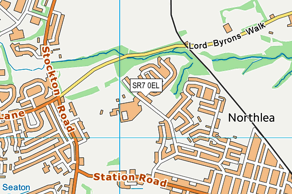 SR7 0EL map - OS VectorMap District (Ordnance Survey)
