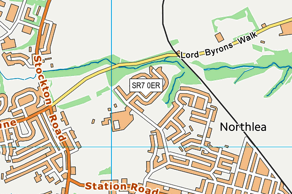 SR7 0ER map - OS VectorMap District (Ordnance Survey)
