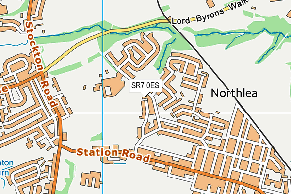 SR7 0ES map - OS VectorMap District (Ordnance Survey)