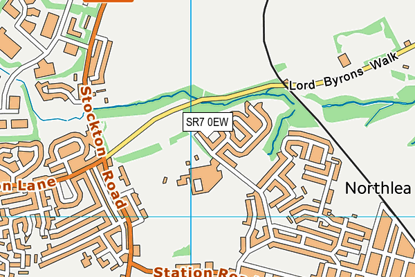 SR7 0EW map - OS VectorMap District (Ordnance Survey)