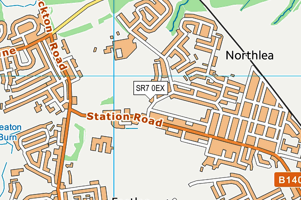SR7 0EX map - OS VectorMap District (Ordnance Survey)