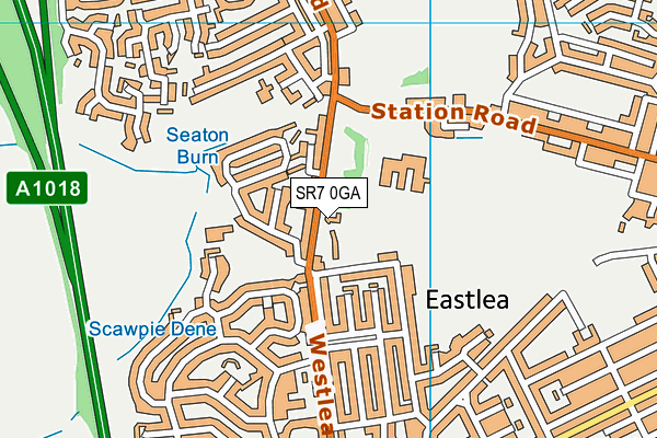 SR7 0GA map - OS VectorMap District (Ordnance Survey)