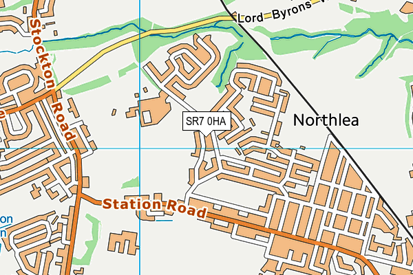 SR7 0HA map - OS VectorMap District (Ordnance Survey)