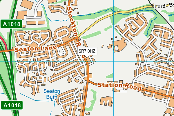 SR7 0HZ map - OS VectorMap District (Ordnance Survey)