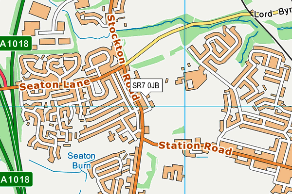SR7 0JB map - OS VectorMap District (Ordnance Survey)