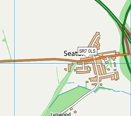 SR7 0LS map - OS VectorMap District (Ordnance Survey)