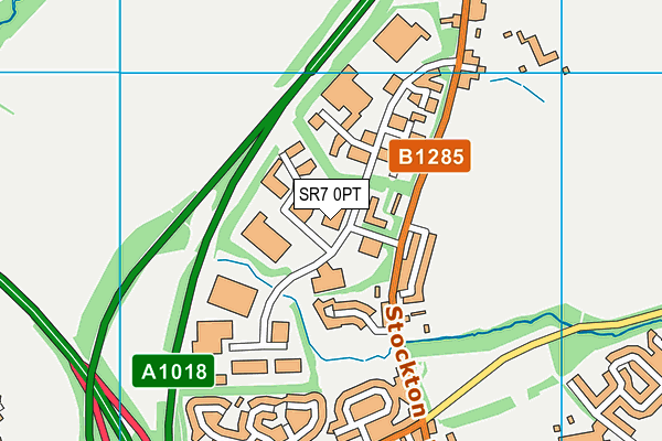 SR7 0PT map - OS VectorMap District (Ordnance Survey)