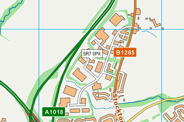 SR7 0PX map - OS VectorMap District (Ordnance Survey)