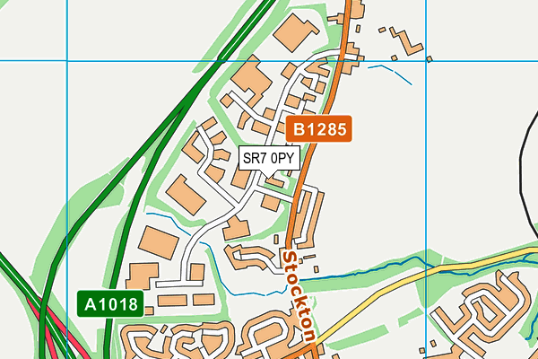 SR7 0PY map - OS VectorMap District (Ordnance Survey)