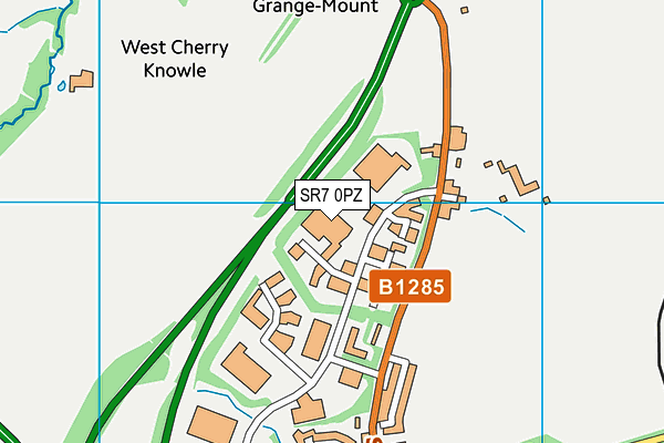 SR7 0PZ map - OS VectorMap District (Ordnance Survey)
