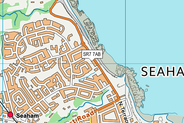 SR7 7AB map - OS VectorMap District (Ordnance Survey)