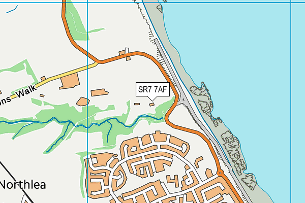 SR7 7AF map - OS VectorMap District (Ordnance Survey)