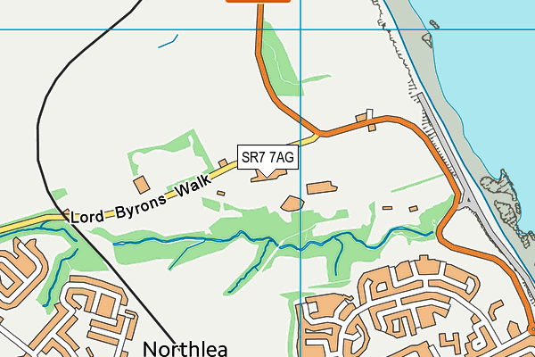 The Serenity Spa At Seaham Hall map (SR7 7AG) - OS VectorMap District (Ordnance Survey)