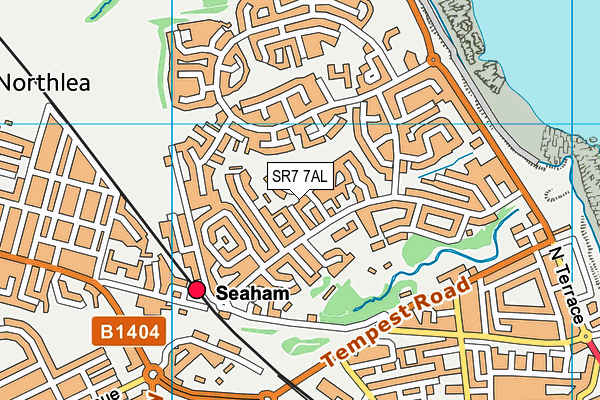 SR7 7AL map - OS VectorMap District (Ordnance Survey)