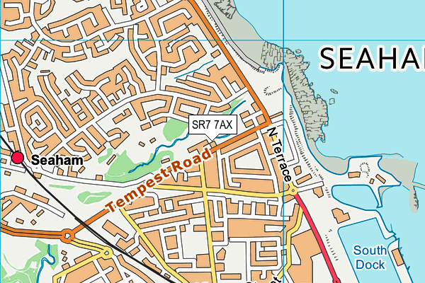 SR7 7AX map - OS VectorMap District (Ordnance Survey)