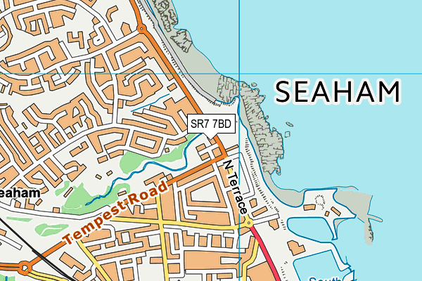 SR7 7BD map - OS VectorMap District (Ordnance Survey)