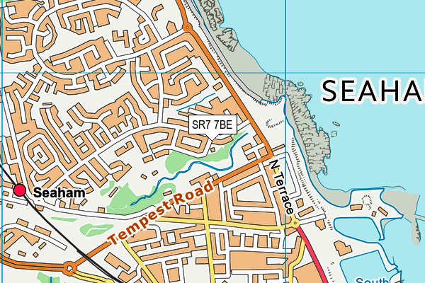 SR7 7BE map - OS VectorMap District (Ordnance Survey)
