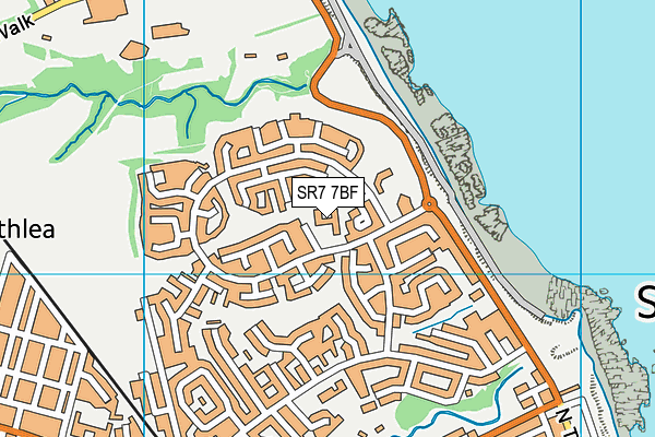 SR7 7BF map - OS VectorMap District (Ordnance Survey)