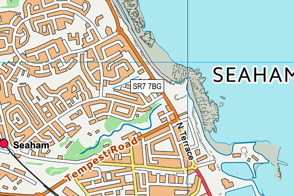 SR7 7BG map - OS VectorMap District (Ordnance Survey)