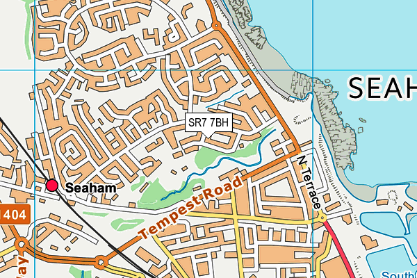 SR7 7BH map - OS VectorMap District (Ordnance Survey)