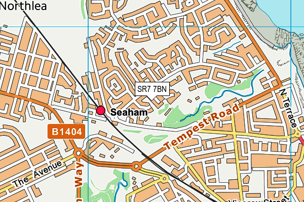 SR7 7BN map - OS VectorMap District (Ordnance Survey)