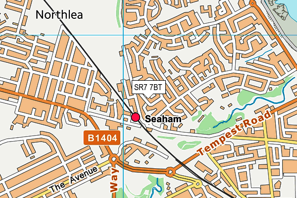 SR7 7BT map - OS VectorMap District (Ordnance Survey)