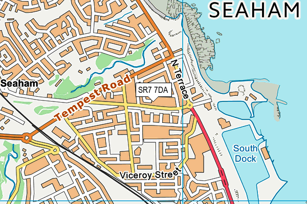 SR7 7DA map - OS VectorMap District (Ordnance Survey)