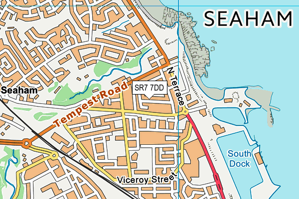 SR7 7DD map - OS VectorMap District (Ordnance Survey)