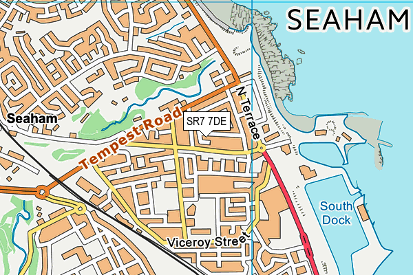 SR7 7DE map - OS VectorMap District (Ordnance Survey)
