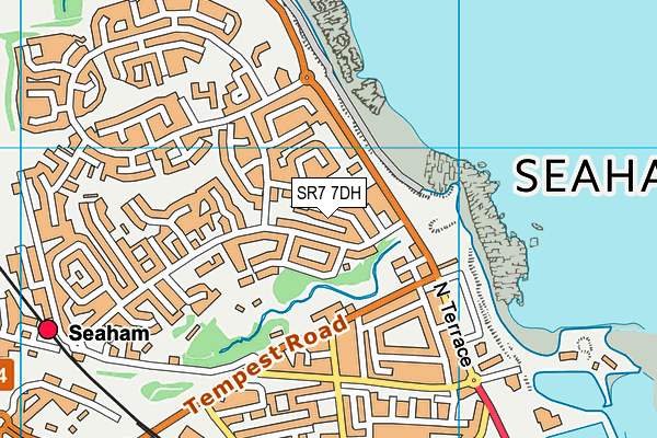 SR7 7DH map - OS VectorMap District (Ordnance Survey)