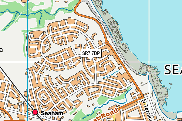 SR7 7DP map - OS VectorMap District (Ordnance Survey)