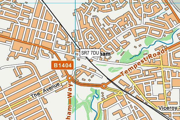 SR7 7DU map - OS VectorMap District (Ordnance Survey)