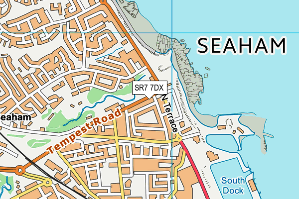 SR7 7DX map - OS VectorMap District (Ordnance Survey)