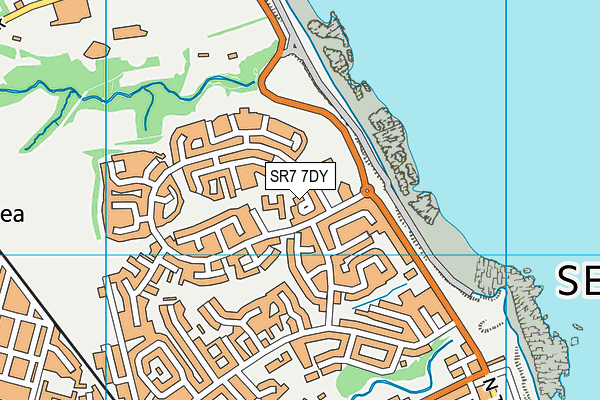 SR7 7DY map - OS VectorMap District (Ordnance Survey)