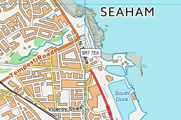 SR7 7EA map - OS VectorMap District (Ordnance Survey)