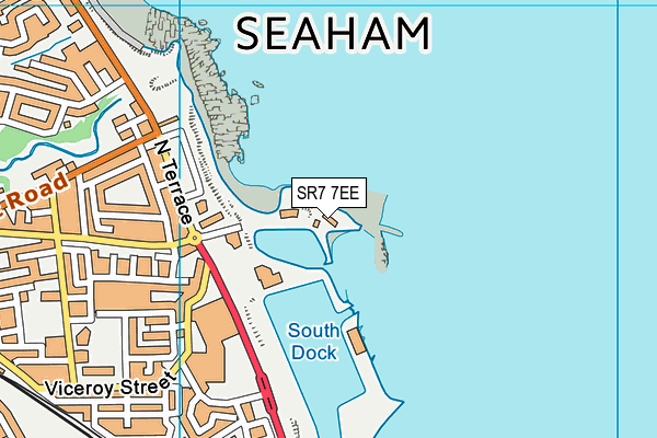 SR7 7EE map - OS VectorMap District (Ordnance Survey)