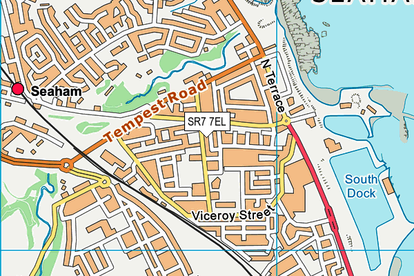 SR7 7EL map - OS VectorMap District (Ordnance Survey)