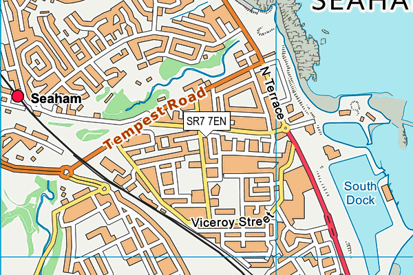 SR7 7EN map - OS VectorMap District (Ordnance Survey)