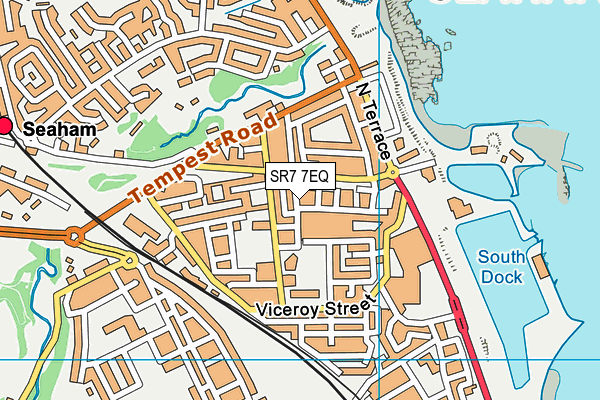 SR7 7EQ map - OS VectorMap District (Ordnance Survey)