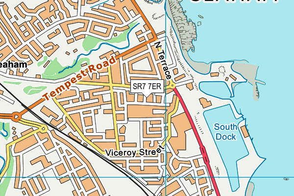 SR7 7ER map - OS VectorMap District (Ordnance Survey)
