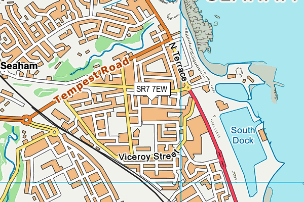 SR7 7EW map - OS VectorMap District (Ordnance Survey)
