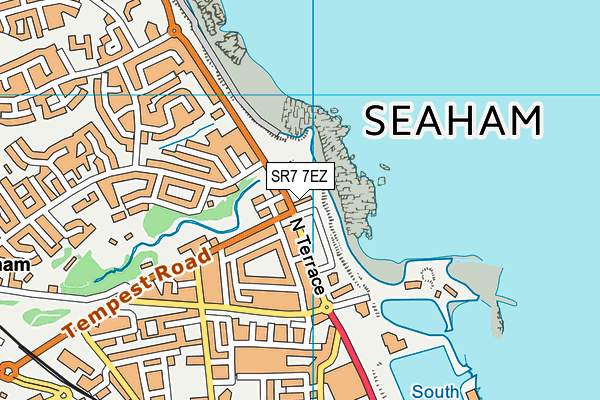 SR7 7EZ map - OS VectorMap District (Ordnance Survey)