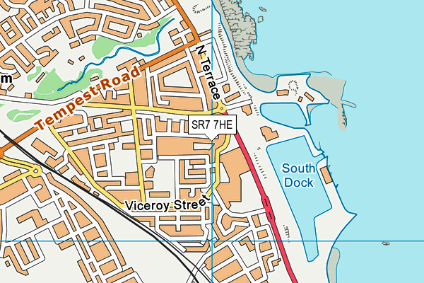 SR7 7HE map - OS VectorMap District (Ordnance Survey)