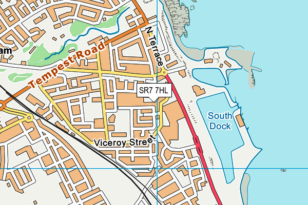 SR7 7HL map - OS VectorMap District (Ordnance Survey)