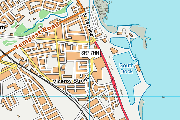 SR7 7HN map - OS VectorMap District (Ordnance Survey)